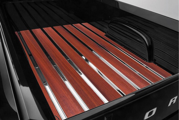 316130210 BedWood-X Kit for 1961-1964 Ford/Mercury Shortbed, Flareside Truck, Paduak BedWood [Finished w/HydroShine]