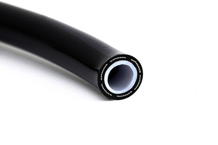 350-04 350 Series PTFE Flex Hose, Reinforced PTFE Hose w/ PVC Sleeve, For 350 Series Fittings