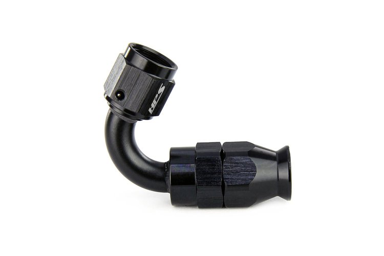 350-1203 350 Series 120-Deg Hose End, Reusable Hose End Fitting, For Reinforced PTFE Hose, Double Swivel