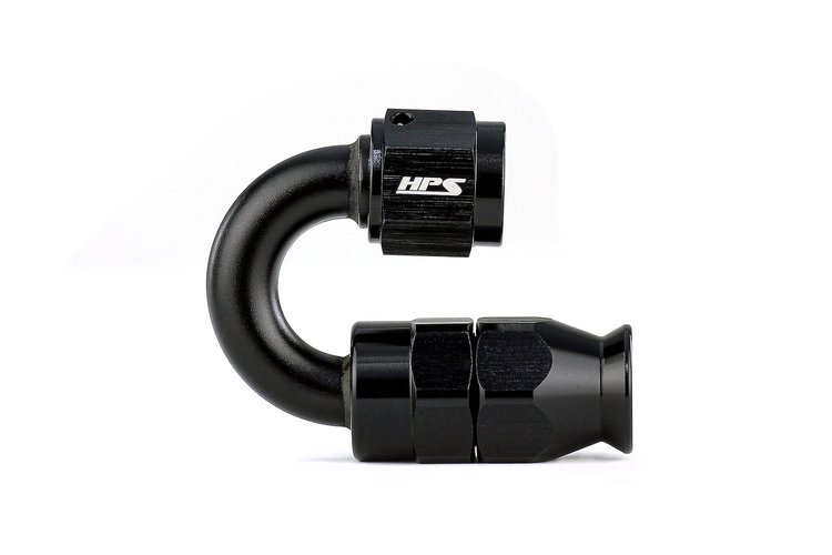 350-1804 350 Series 180-Deg Hose End, Reusable Hose End Fitting, For Reinforced PTFE Hose, Double Swivel