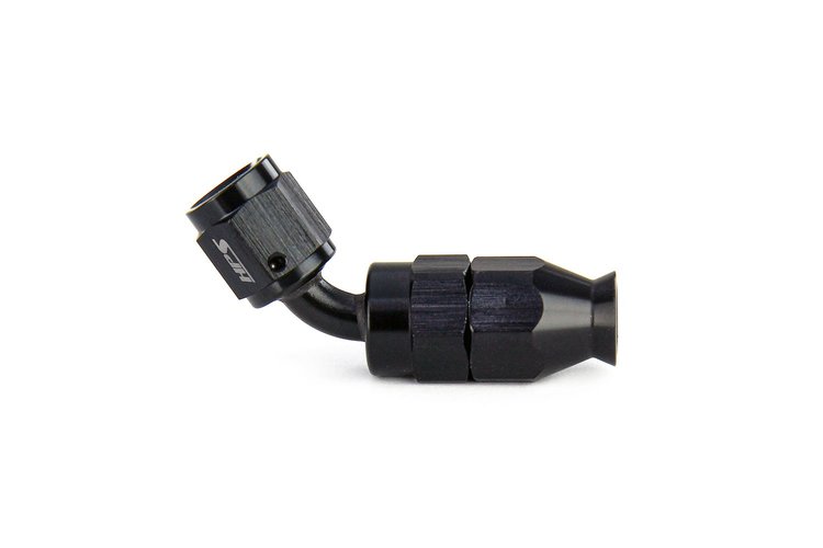 350-4504 350 Series 45-Deg Hose End, Reusable Hose End Fitting, For Reinforced PTFE Hose, Double Swivel