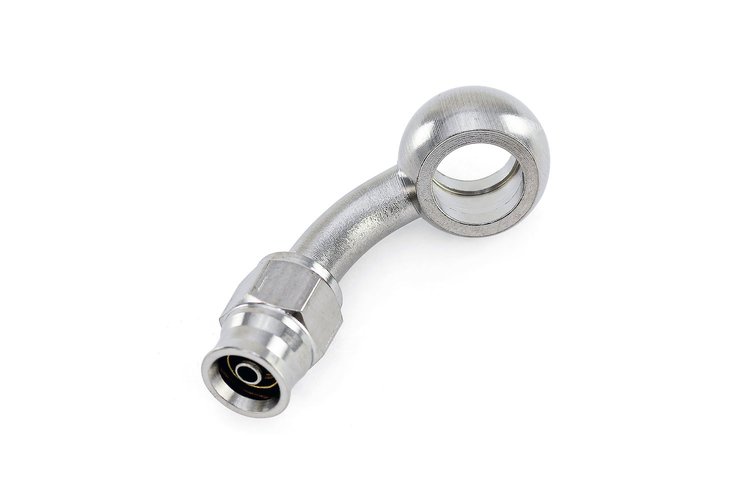 350-6003SSB 350 Series 60-Deg Banjo Hose End, Reusable Hose End Fitting w/ 10 mm Banjo, For Reinforced PTFE Hose.