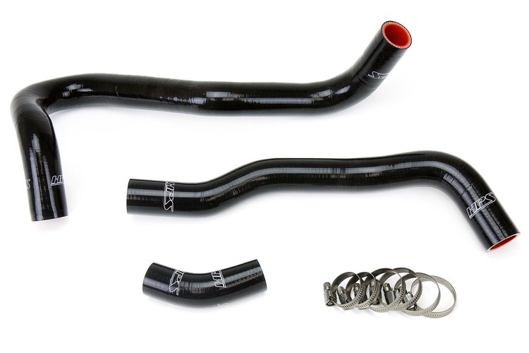 57-1021-BLK Radiator Hose Kit, High-Temp 3-Ply Reinforced Silicone, Replace OEM Rubber Radiator Coolant Hoses