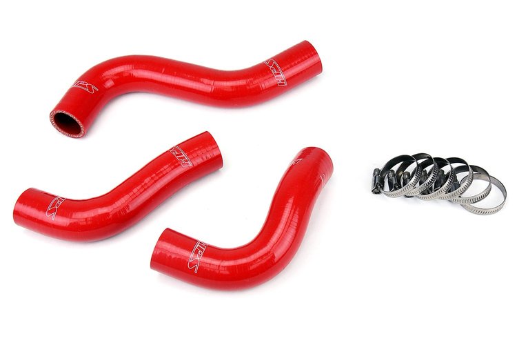 57-1029-RED Radiator Hose Kit, High-Temp 3-Ply Reinforced Silicone, Replace OEM Rubber Radiator Coolant Hoses