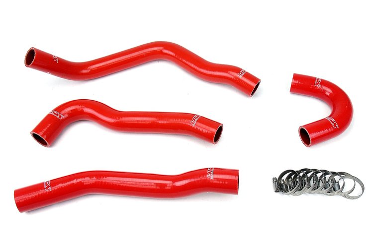 57-1043-RED Radiator Hose Kit, High-Temp 3-Ply Reinforced Silicone, Replace OEM Rubber Radiator Coolant Hoses