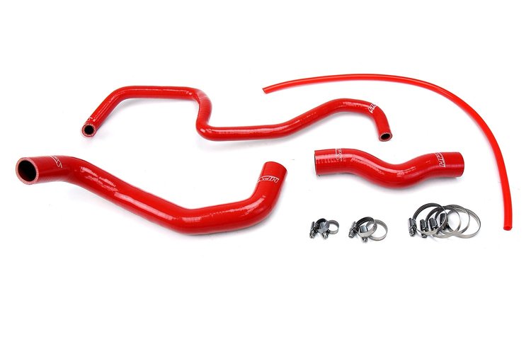 57-1048-RED Radiator Hose Kit, High-Temp 3-Ply Reinforced Silicone, Replace OEM Rubber Radiator Coolant Hoses