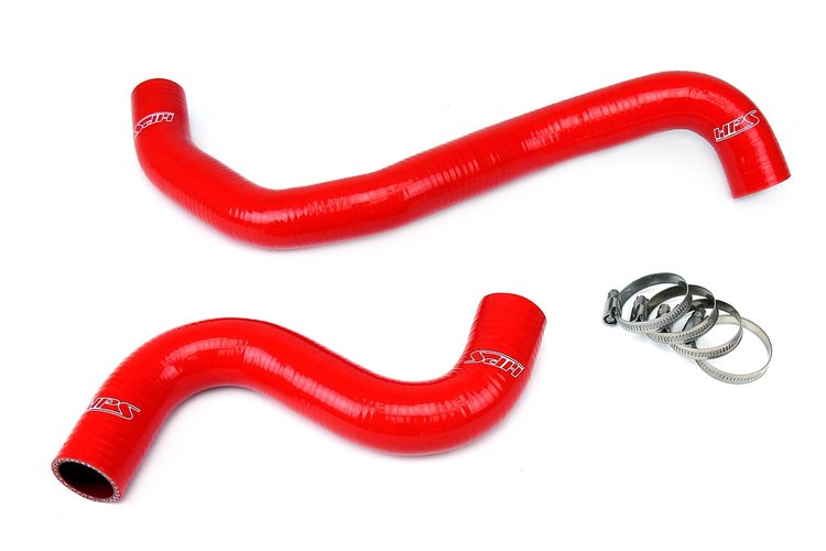 57-1052-RED Radiator Hose Kit, High-Temp 3-Ply Reinforced Silicone, Replace OEM Rubber Radiator Coolant Hoses