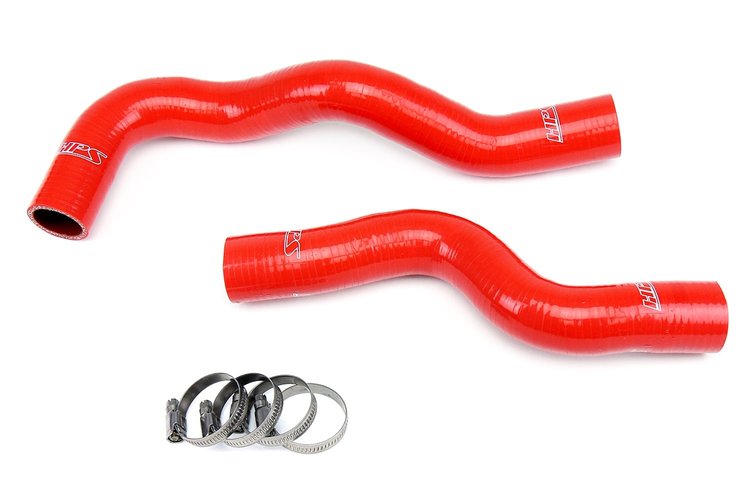 57-1055-RED Radiator Hose Kit, High-Temp 3-Ply Reinforced Silicone, Replace OEM Rubber Radiator Coolant Hoses