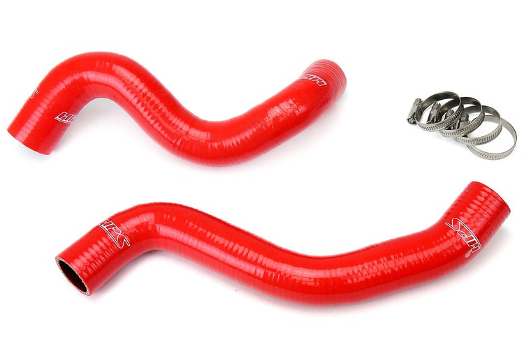 57-1058-RED Radiator Hose Kit, High-Temp 3-Ply Reinforced Silicone, Replace OEM Rubber Radiator Coolant Hoses