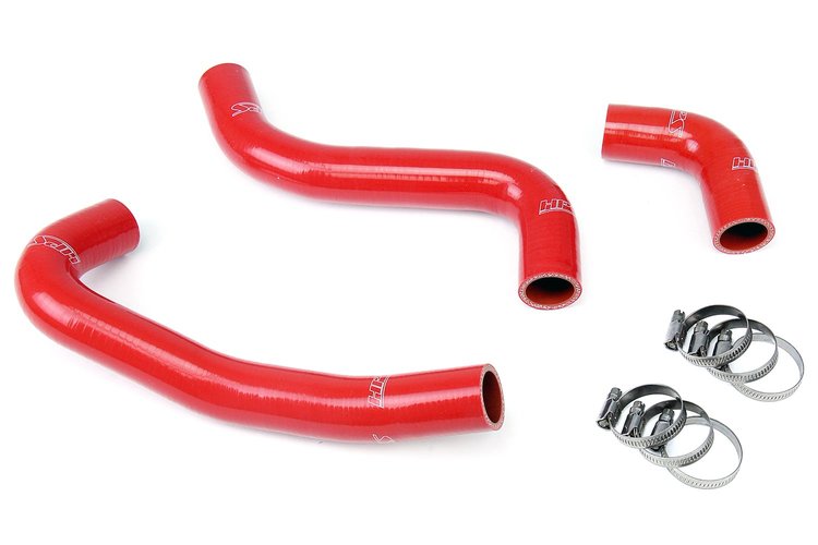 57-1059-RED Radiator Hose Kit, High-Temp 3-Ply Reinforced Silicone, Replace OEM Rubber Radiator Coolant Hoses