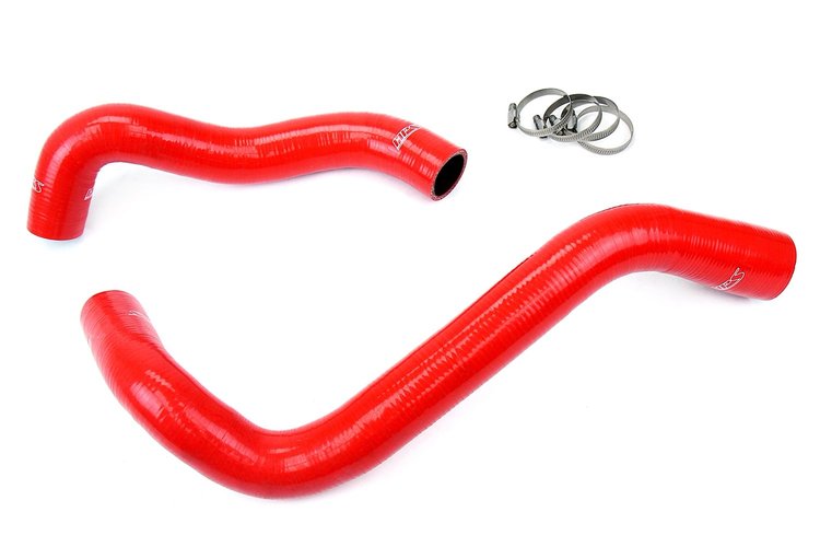 57-1074-RED Radiator Hose Kit, High-Temp 3-Ply Reinforced Silicone, Replace OEM Rubber Radiator Coolant Hoses
