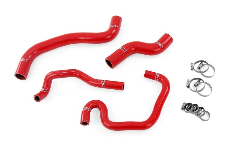 57-1080-RED Coolant Hose Kit, 3-Ply Reinforced Silicone, Replaces Rubber Radiator & Heater Coolant Hoses