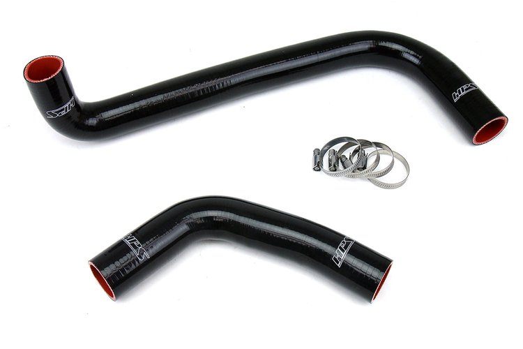 57-1204-BLK Radiator Hose Kit, High-Temp 3-Ply Reinforced Silicone, Replace OEM Rubber Radiator Coolant Hoses