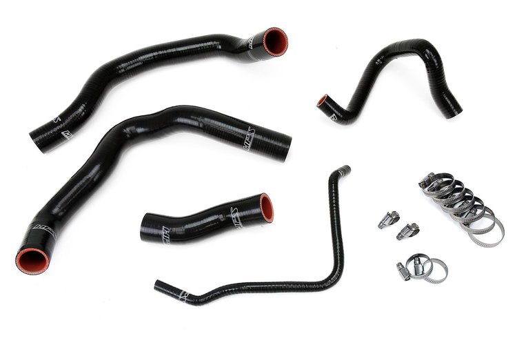 57-1211-BLK Radiator Hose Kit, High-Temp 3-Ply Reinforced Silicone, Replace OEM Rubber Radiator Coolant Hoses