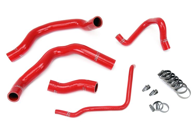 57-1211-RED Radiator Hose Kit, High-Temp 3-Ply Reinforced Silicone, Replace OEM Rubber Radiator Coolant Hoses