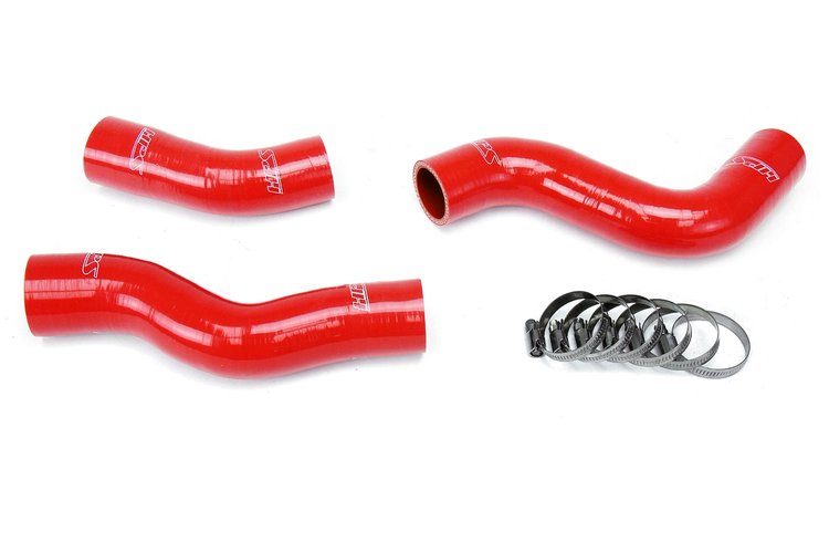 57-1218-RED Radiator Hose Kit, High-Temp 3-Ply Reinforced Silicone, Replace OEM Rubber Radiator Coolant Hoses