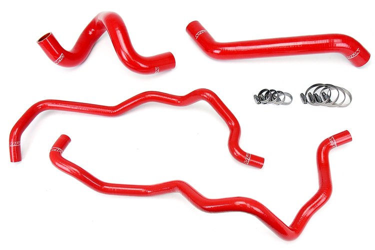 57-1220-RED Coolant Hose Kit, High-Temp 3-Ply Reinforced Silicone, Replace Rubber Radiator Heater Coolant Hoses