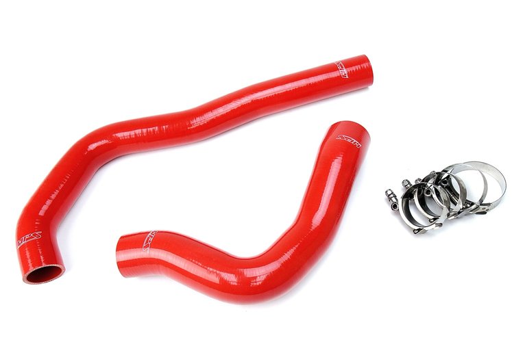 57-1222-RED Radiator Hose Kit, High-Temp 3-Ply Reinforced Silicone, Replace OEM Rubber Radiator Coolant Hoses