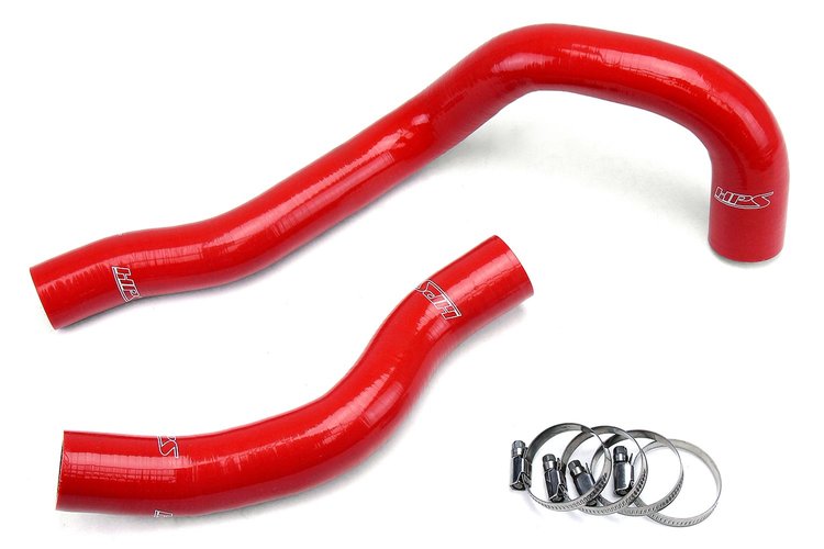 57-1225-RED Radiator Hose Kit, High-Temp 3-Ply Reinforced Silicone, Replace OEM Rubber Radiator Coolant Hoses