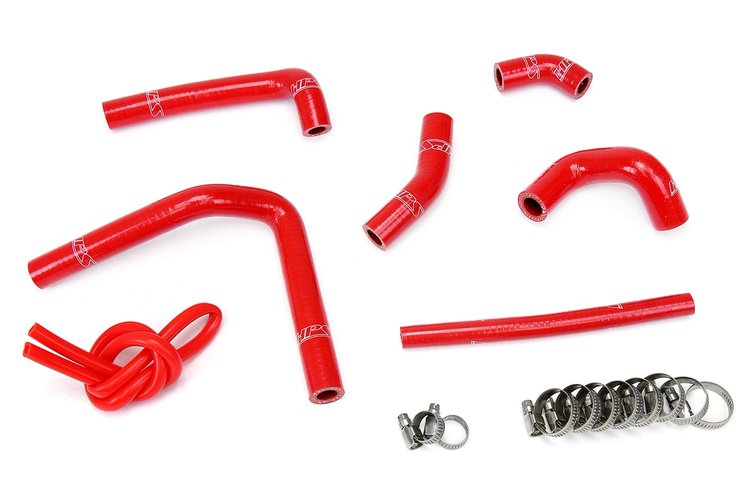 57-1233-RED Radiator Hose Kit, High-Temp 3-Ply Reinforced Silicone, Replace OEM Rubber Radiator Coolant Hoses