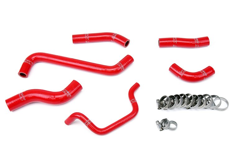 57-1242-RED Radiator Hose Kit, High-Temp 3-Ply Reinforced Silicone, Replace OEM Rubber Radiator Coolant Hoses