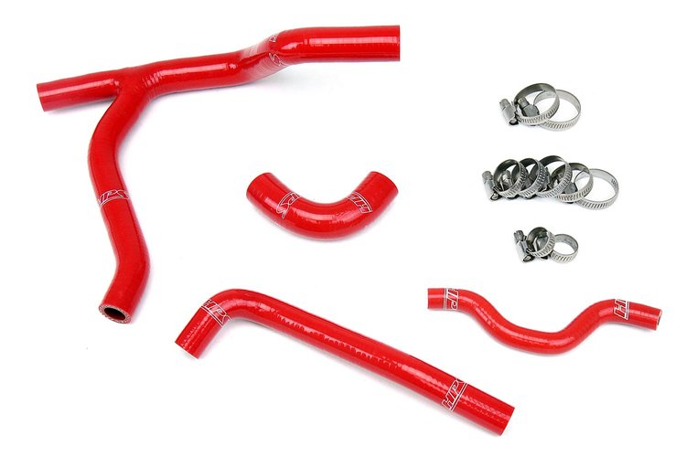 57-1245-RED Radiator Hose Kit, High-Temp 3-Ply Reinforced Silicone, Replace OEM Rubber Radiator Coolant Hoses