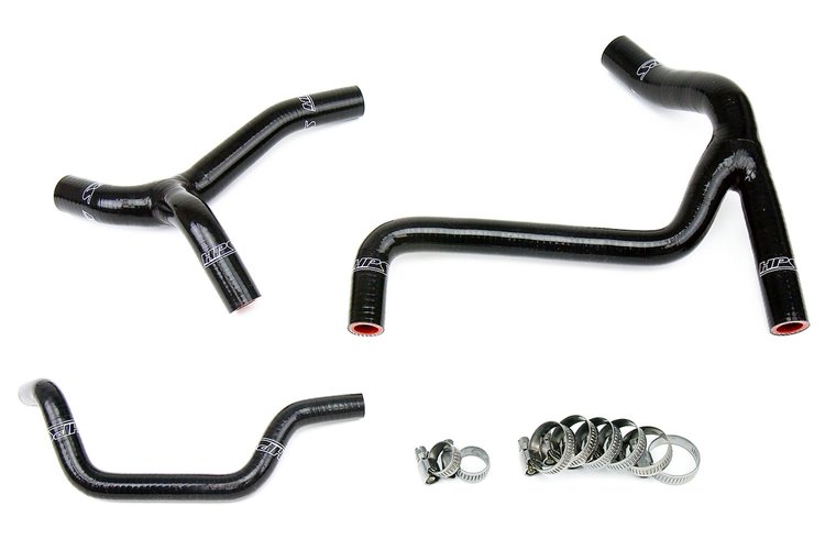 57-1246-BLK Radiator Hose Kit, High-Temp 3-Ply Reinforced Silicone, Replace OEM Rubber Radiator Coolant Hoses