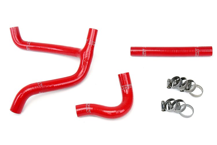 57-1253-RED Radiator Hose Kit, High-Temp 3-Ply Reinforced Silicone, Replace OEM Rubber Radiator Coolant Hoses