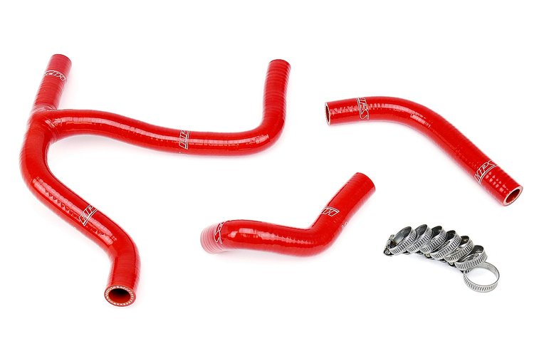 57-1255-RED Radiator Hose Kit, High-Temp 3-Ply Reinforced Silicone, Replace OEM Rubber Radiator Coolant Hoses