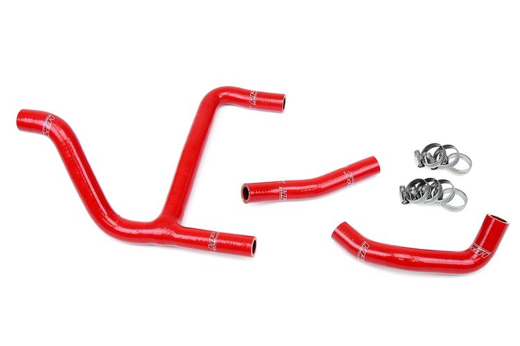 57-1256-RED Radiator Hose Kit, High-Temp 3-Ply Reinforced Silicone, Replace OEM Rubber Radiator Coolant Hoses