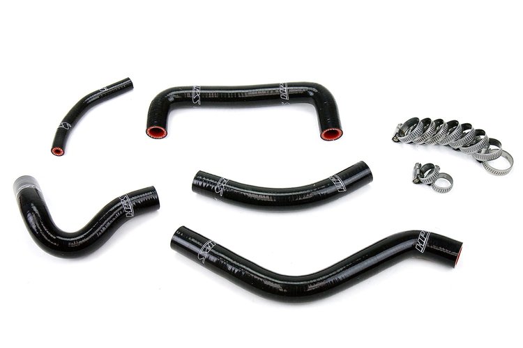 57-1258-BLK Radiator Hose Kit, High-Temp 3-Ply Reinforced Silicone, Replace OEM Rubber Radiator Coolant Hoses