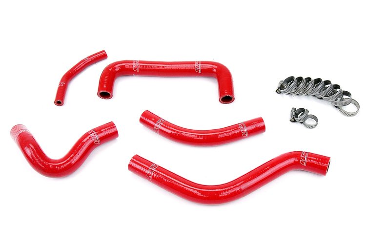 57-1258-RED Radiator Hose Kit, High-Temp 3-Ply Reinforced Silicone, Replace OEM Rubber Radiator Coolant Hoses