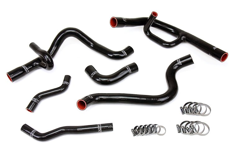 57-1300-BLK Radiator Hose Kit, High-Temp 3-Ply Reinforced Silicone, Replace OEM Rubber Radiator Coolant Hoses