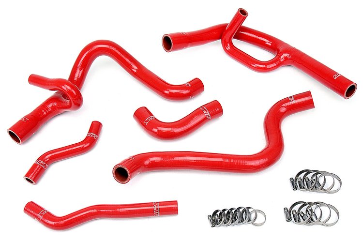 57-1300-RED Radiator Hose Kit, High-Temp 3-Ply Reinforced Silicone, Replace OEM Rubber Radiator Coolant Hoses