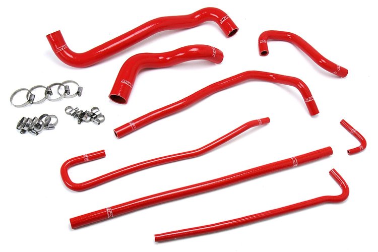 57-1316-RED Coolant Hose Kit, High-Temp 3-Ply Reinforced Silicone, Replace Rubber Radiator Heater Coolant Hoses