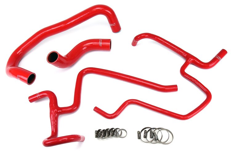 57-1327-RED Coolant Hose Kit, High-Temp 3-Ply Reinforced Silicone, Replace Rubber Radiator Heater Coolant Hoses