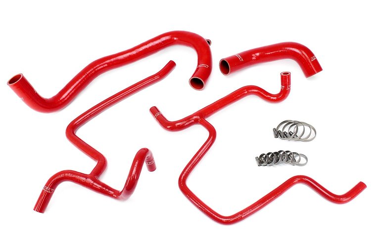 57-1328-RED Radiator Hose Kit, High-Temp 3-Ply Reinforced Silicone, Replace OEM Rubber Radiator Coolant Hoses