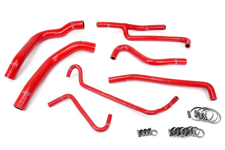 57-1330-RED Coolant Hose Kit, High-Temp 3-Ply Reinforced Silicone, Replace Rubber Radiator Heater Coolant Hoses