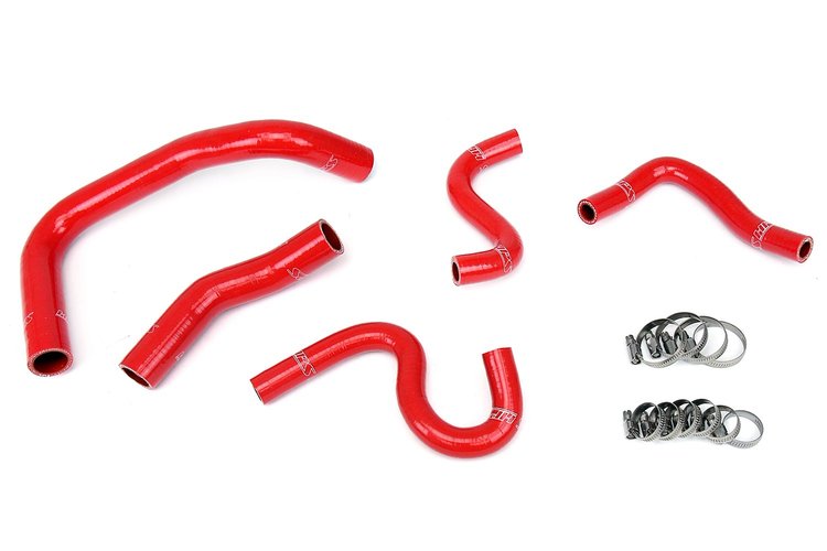 57-1337-RED Coolant Hose Kit, High-Temp 3-Ply Reinforced Silicone, Replace Rubber Radiator Heater Coolant Hoses