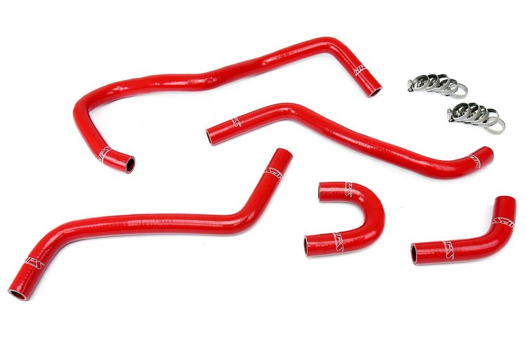 57-1345-RED Radiator Hose Kit, High-Temp 3-Ply Reinforced Silicone, Replace OEM Rubber Radiator Coolant Hoses