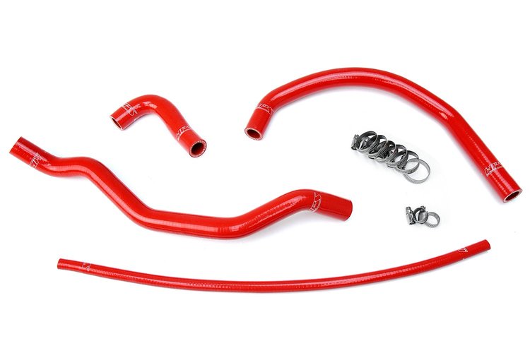 57-1348-RED Radiator Hose Kit, High-Temp 3-Ply Reinforced Silicone, Replace OEM Rubber Radiator Coolant Hoses