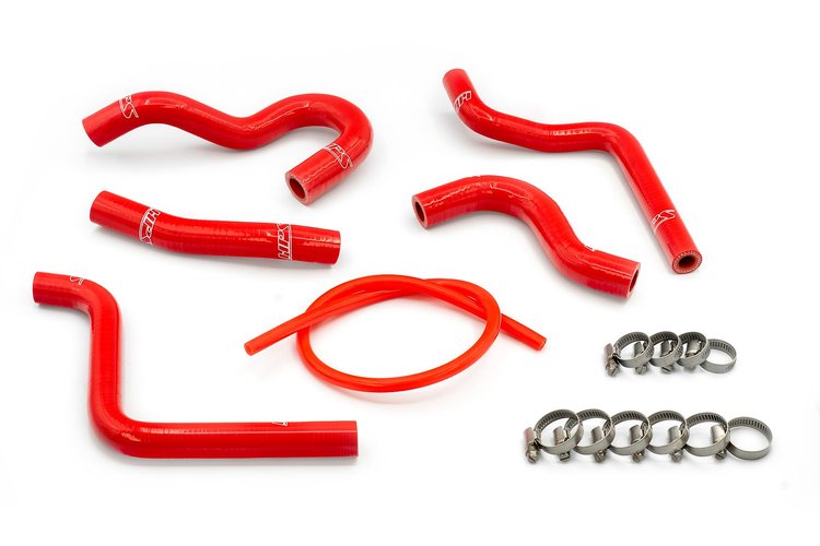 57-1372-RED Radiator Hose Kit, High-Temp 3-Ply Reinforced Silicone, Replace OEM Rubber Radiator Coolant Hoses
