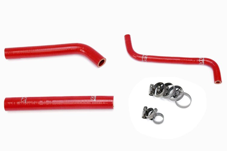 57-1376-RED Radiator Hose Kit, High-Temp 3-Ply Reinforced Silicone, Replace OEM Rubber Radiator Coolant Hoses