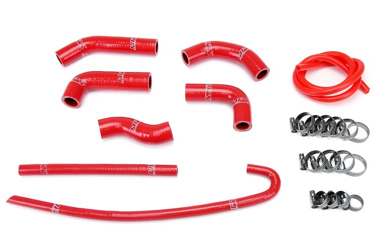 57-1377-RED Radiator Hose Kit, High-Temp 3-Ply Reinforced Silicone, Replace OEM Rubber Radiator Coolant Hoses