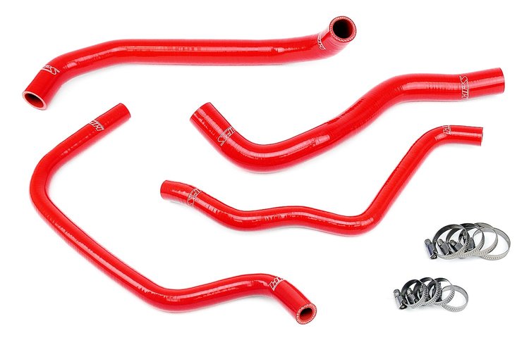 57-1389-RED Coolant Hose Kit, High-Temp 3-Ply Reinforced Silicone, Replace Rubber Radiator Heater Coolant Hoses