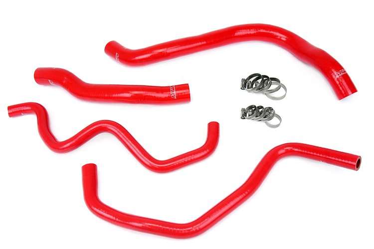 57-1390-RED Coolant Hose Kit, High-Temp 3-Ply Reinforced Silicone, Replace Rubber Radiator Heater Coolant Hoses