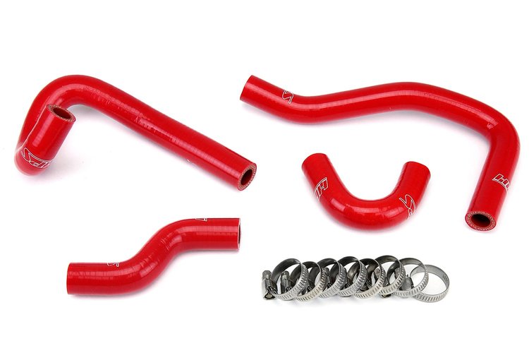 57-1396-RED Heater Hose Kit, High-Temp 3-Ply Reinforced Silicone, Replace OEM Rubber Heater Coolant Hoses