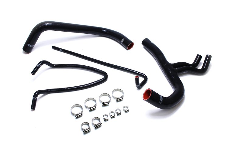 57-1402-BLK Radiator Hose Kit, High-Temp 3-Ply Reinforced Silicone, Replace OEM Rubber Radiator Coolant Hoses