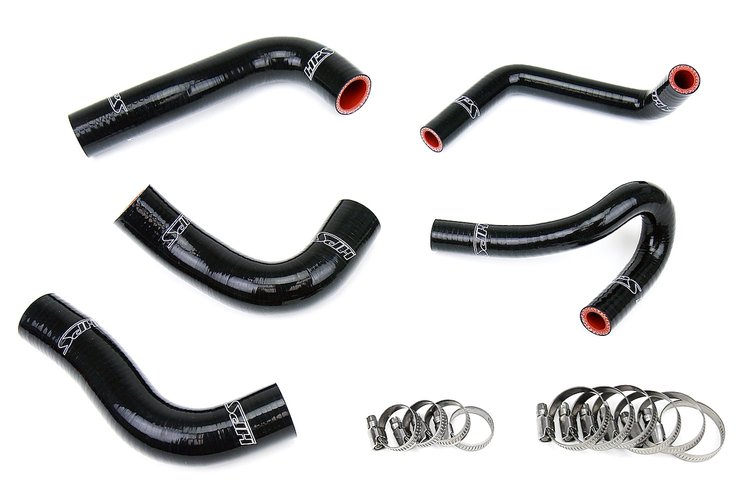 57-1412-BLK Coolant Hose Kit, High-Temp 3-Ply Reinforced Silicone, Replace Rubber Radiator Heater Coolant Hoses