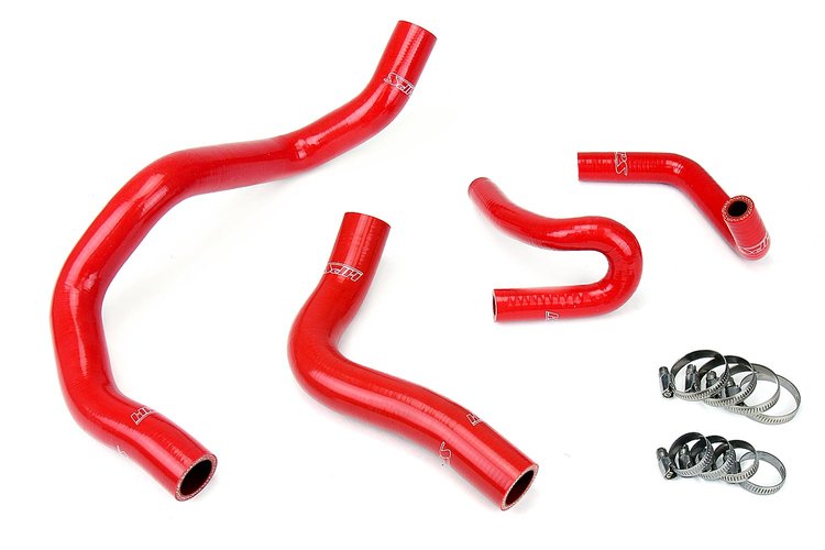 57-1413-RED Coolant Hose Kit, High-Temp 3-Ply Reinforced Silicone, Replace Rubber Radiator Heater Coolant Hoses